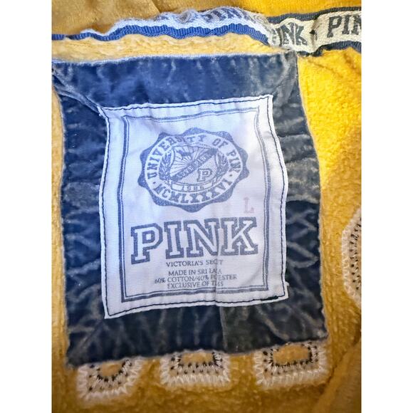 VTG Womens Pink Victoria Secret Yellow Embroidered University Size Large - Picture 7 of 7